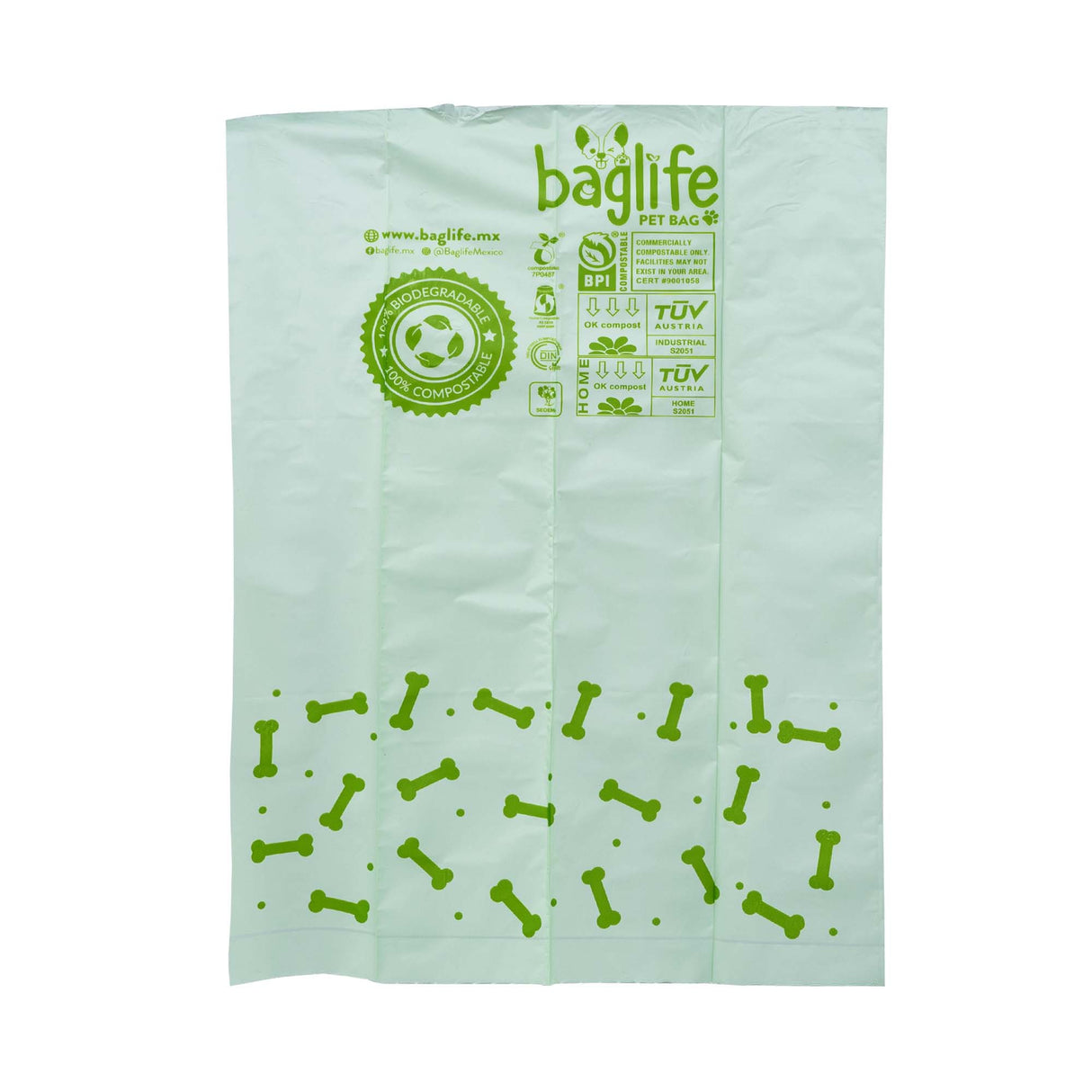 COMPOSTABLE BAGLIFE PET BAG CAJA 14 ROLLOS C/210 BOLSAS