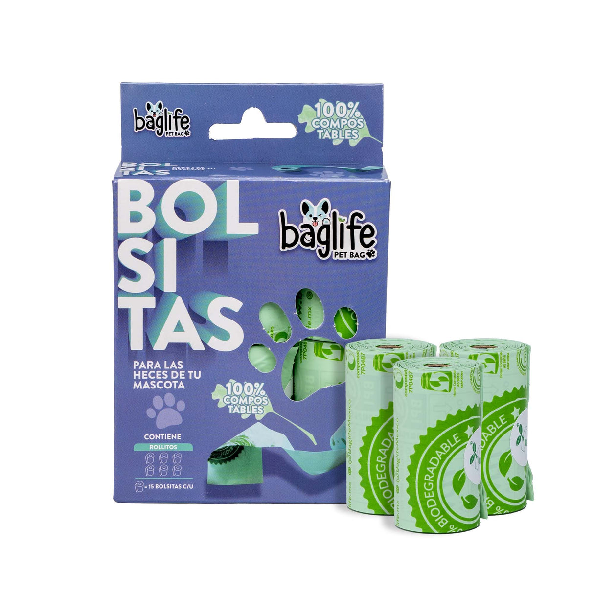 BAGLIFE PUPPY BOX 6 ROLLOS C/90 BOLSAS