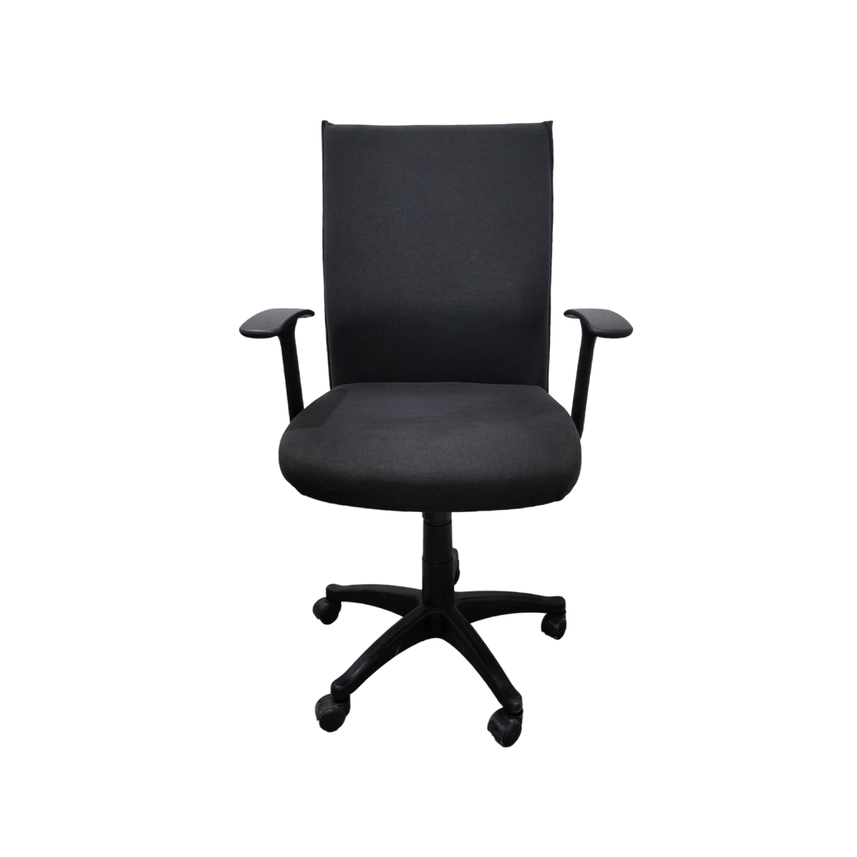 Silla "Satélite" Para Oficina Tapizada En Tela Color Negro