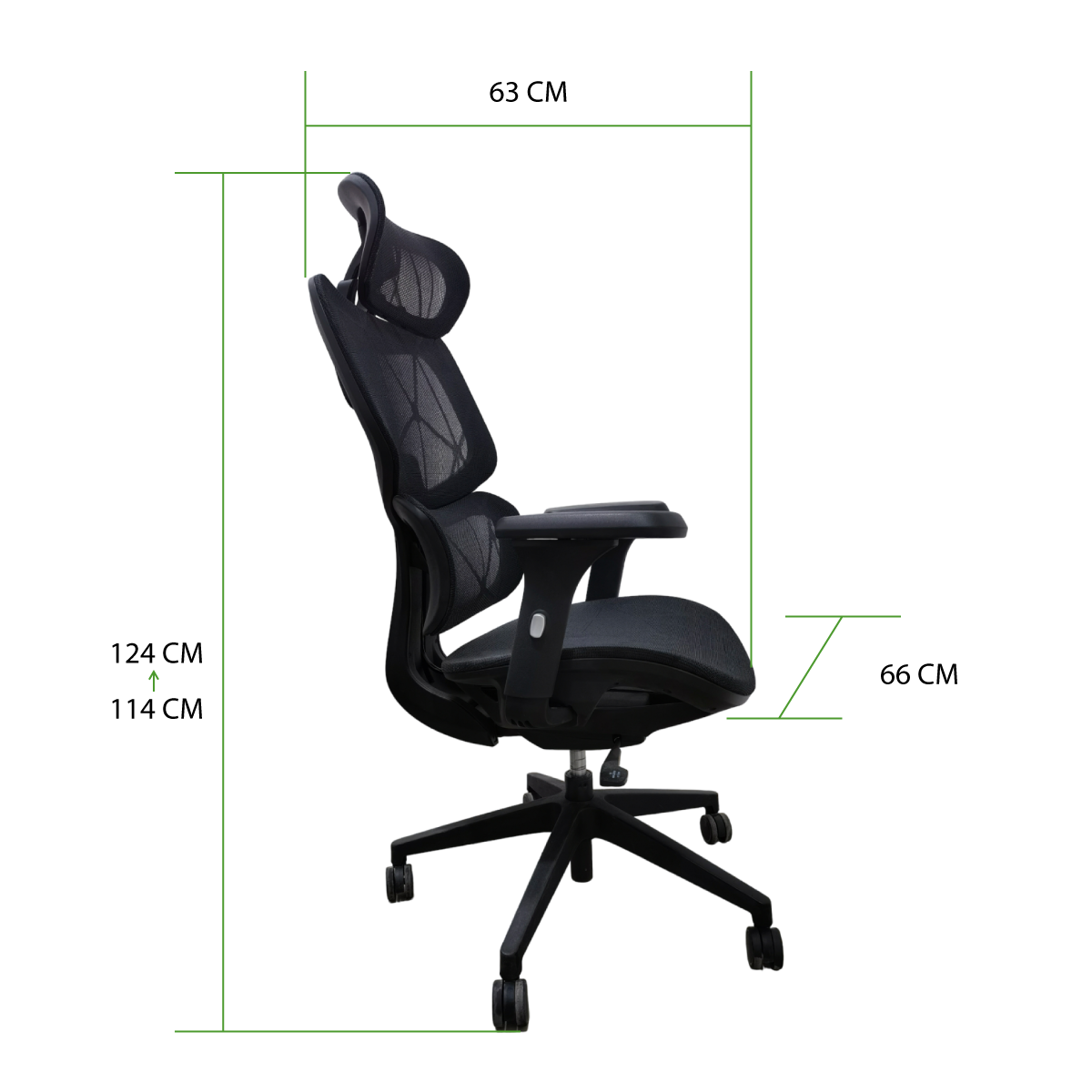 Silla "Star" Ejecutiva Ergonomica Reclinable Tapizado Malla Nylon