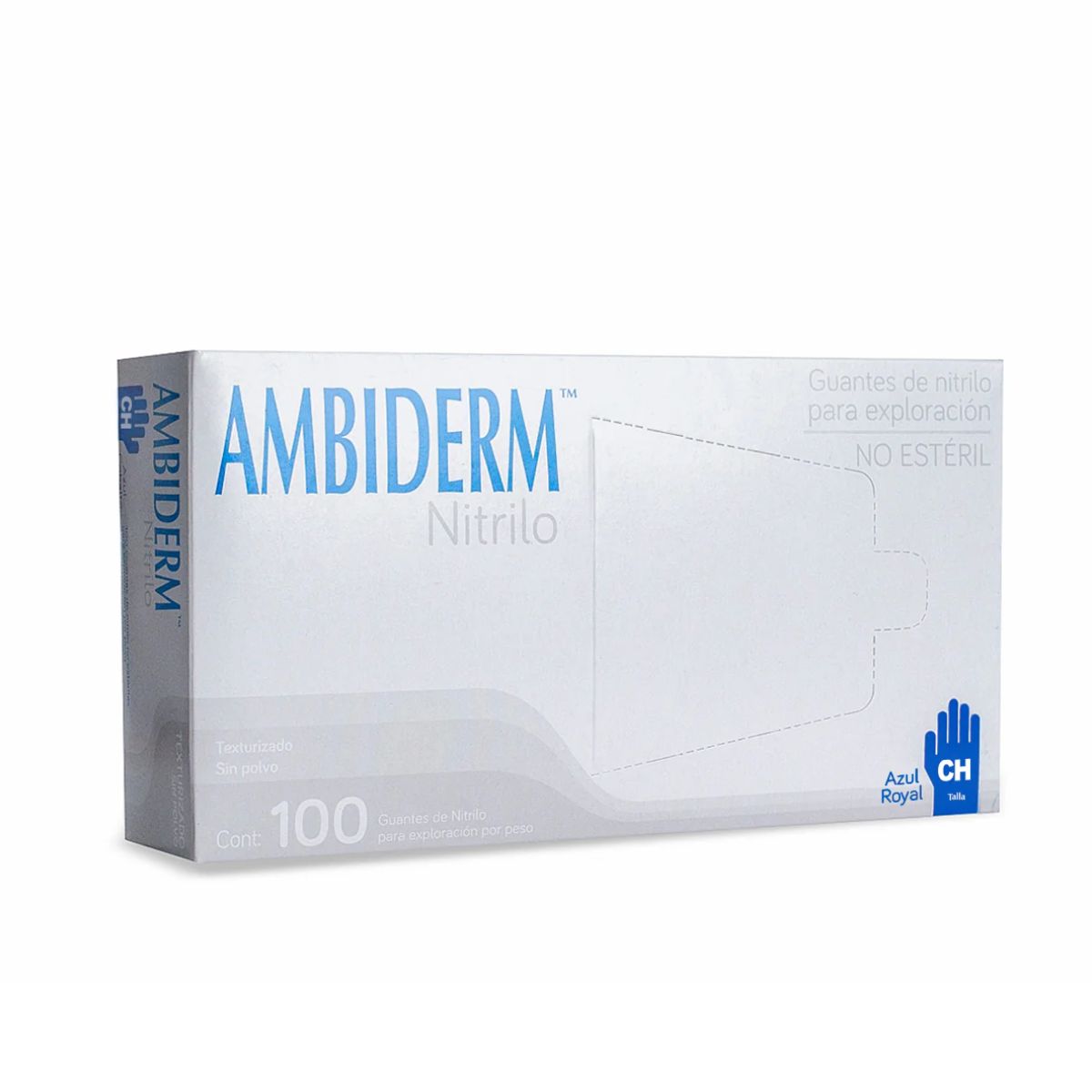 Guante Nitrilo Azul Ambiderm Chico Caja 100 Pzs