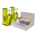 KIT EMPLAYADORA PARA ALIMENTOS DE ACERO INOXIDABLE  CON 2 VITAFILM DE 38 CM INSTITUCIONAL DE 800 METROS.