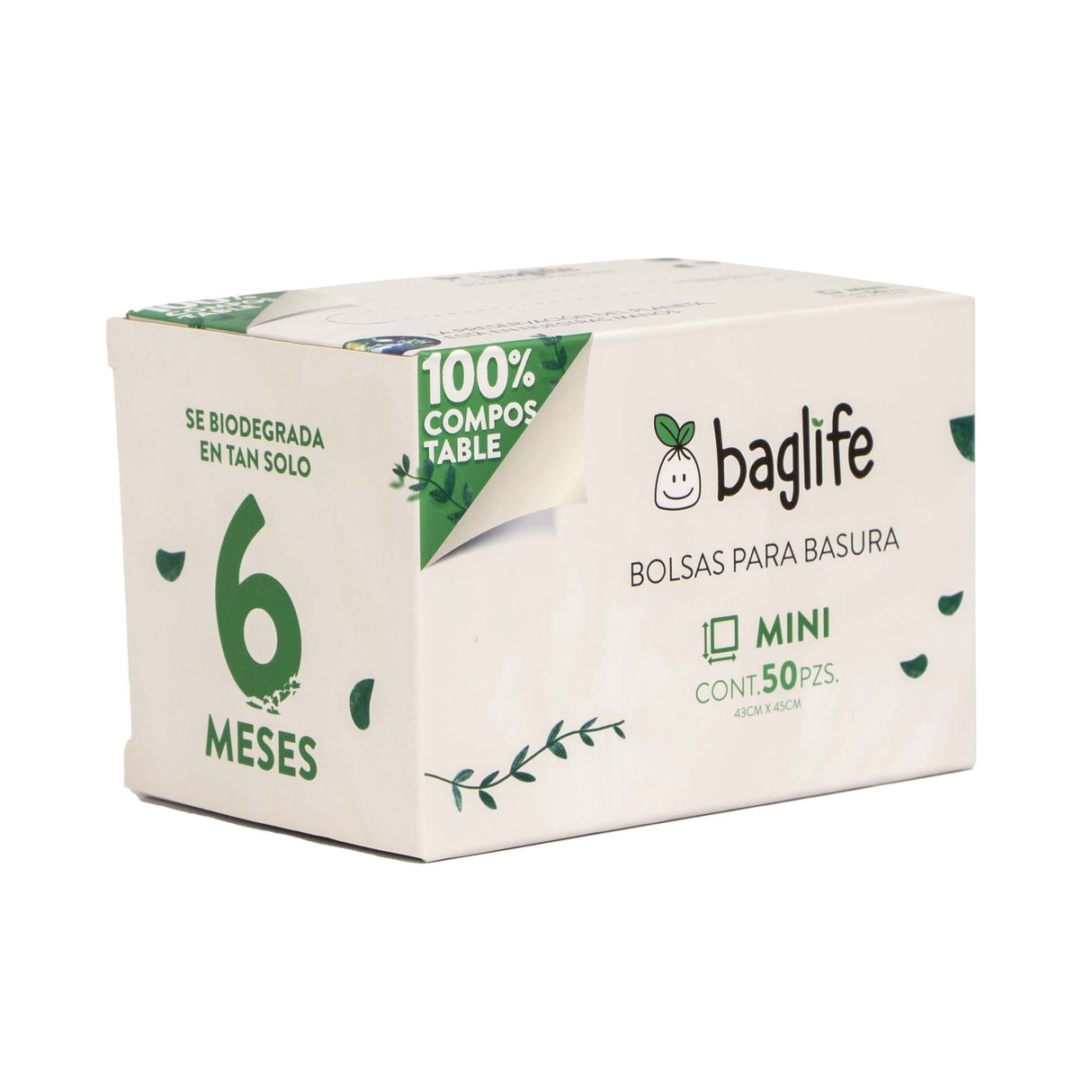 COMPOSTABLE BAGLIFE MINI 17X18 BOX WITH 50 PCS